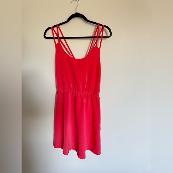 Coral Strappy Dress - forever 21 - Picture 2 of 5
